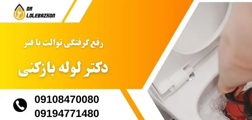 رفع گرفتگی توالت با فنر